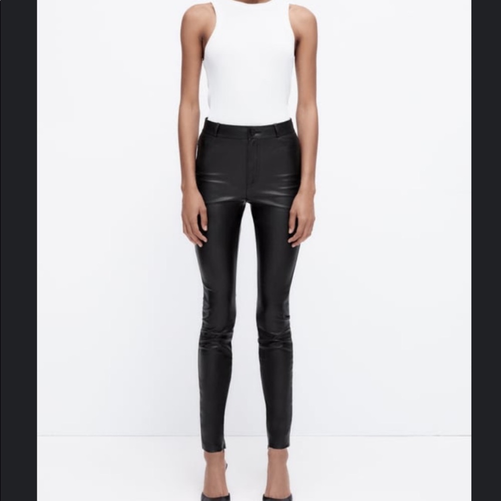 Zara faux leather leggings